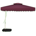 Offset Patio Cantilever Umbrella and Weighted Base Stand